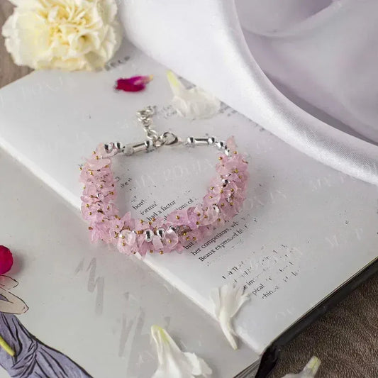 Rose Quartz Crystal Healing Bracelet For Self Esteem & Self Love