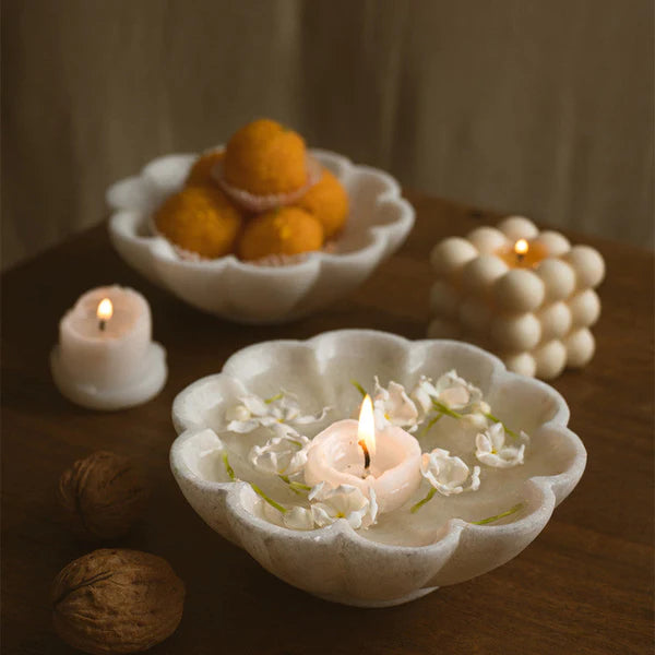 Marble Urli Bowl | Pooja Items Container |